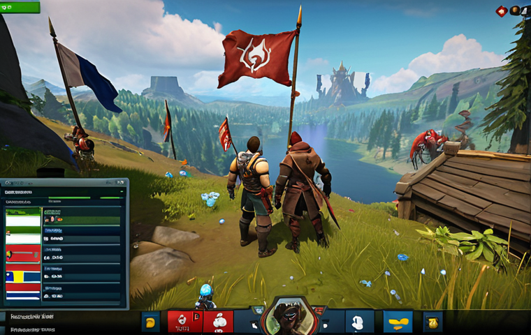 ** "A welcoming Dota 2 scene. New players are smiling and learning the game with simplified tutorials on their screens. Heroes like Sniper and Riki are displayed with clear UI elements. Capture the excitement of newcomers diving into the world of Dota. French esports flags flying in the background." **