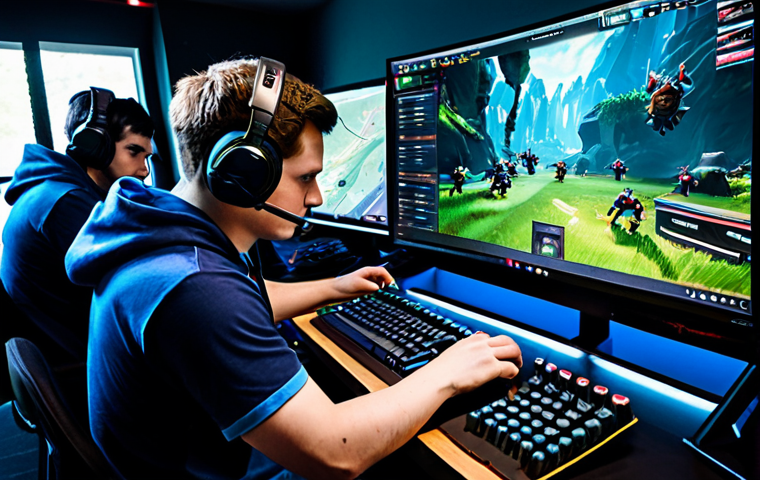 Strategizing Experience Gain** "A diverse group of esports players, fully clothed in comfortable gaming attire, intensely focused on a Dota 2 strategy screen showing experience gain charts and jungle routes. They are in a brightly lit gaming room with professional equipment. The atmosphere is one of teamwork and calculated planning. Perfect anatomy, correct proportions, natural pose, well-formed hands, proper finger count. Safe for work, appropriate content, fully clothed, professional, family-friendly." **