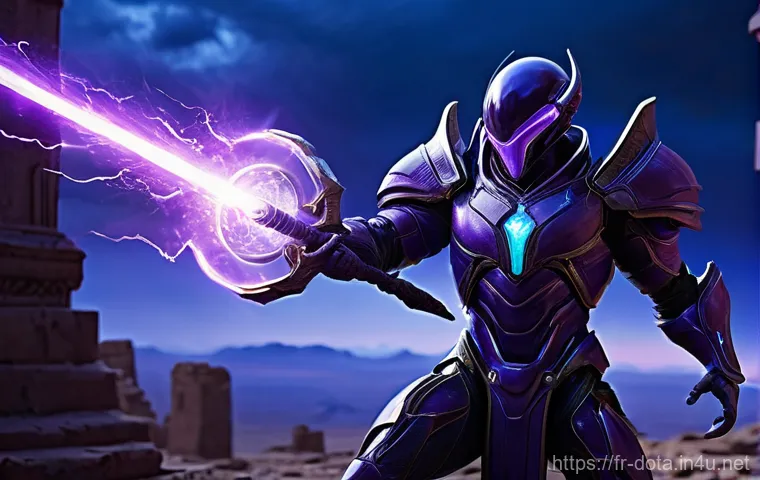도타2 밸런스 토론 - **Faceless Void in Temporal Flux:** A highly detailed, dynamic illustration of Faceless Void, a musc...